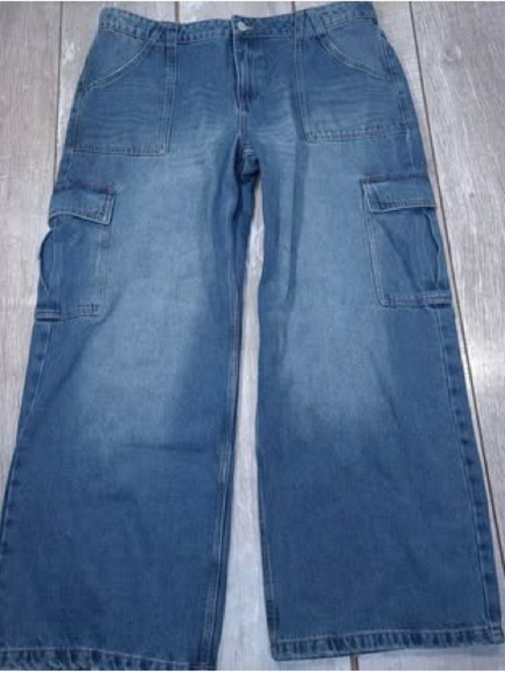Refuge Denim Cargo Wide Leg jeans women’s size 13 NWOT